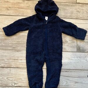 Cozy Fleece Navy Blue Baby Gap Onesie